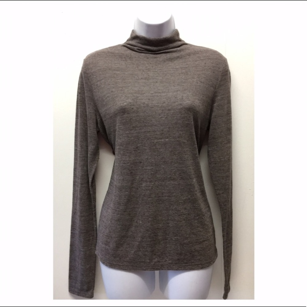 Prologue | Light Brown Turtleneck Lightweight Top •